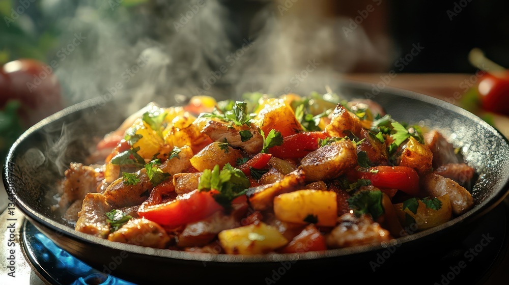 Pan-Fried Potatoes and Vegetables with Fresh Herbs Pan-Fried Potatoes and Vegetables with Fresh Herbs