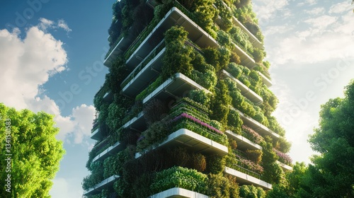 A blueprint for a vertical farm with hydroponic systems, controlled climate zones, and automated farm management tools