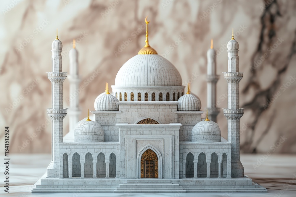 Fototapeta premium Three Dimensional Architectural Model of the Grand Mosque Building