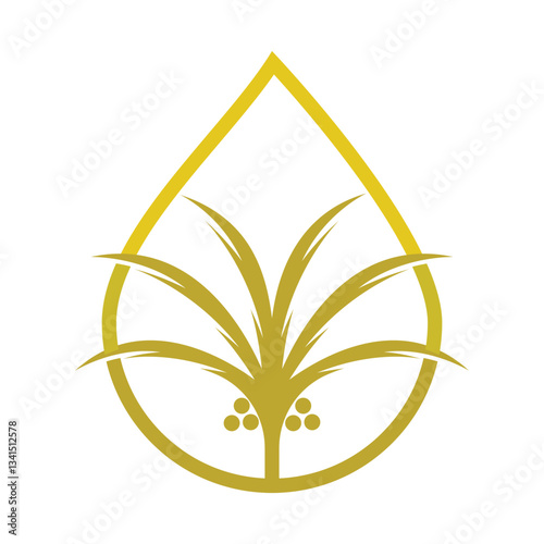 Palm oil logo vector flat design