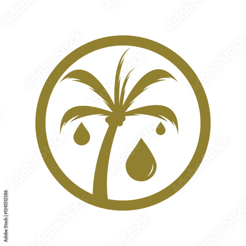 Palm oil logo vector flat design