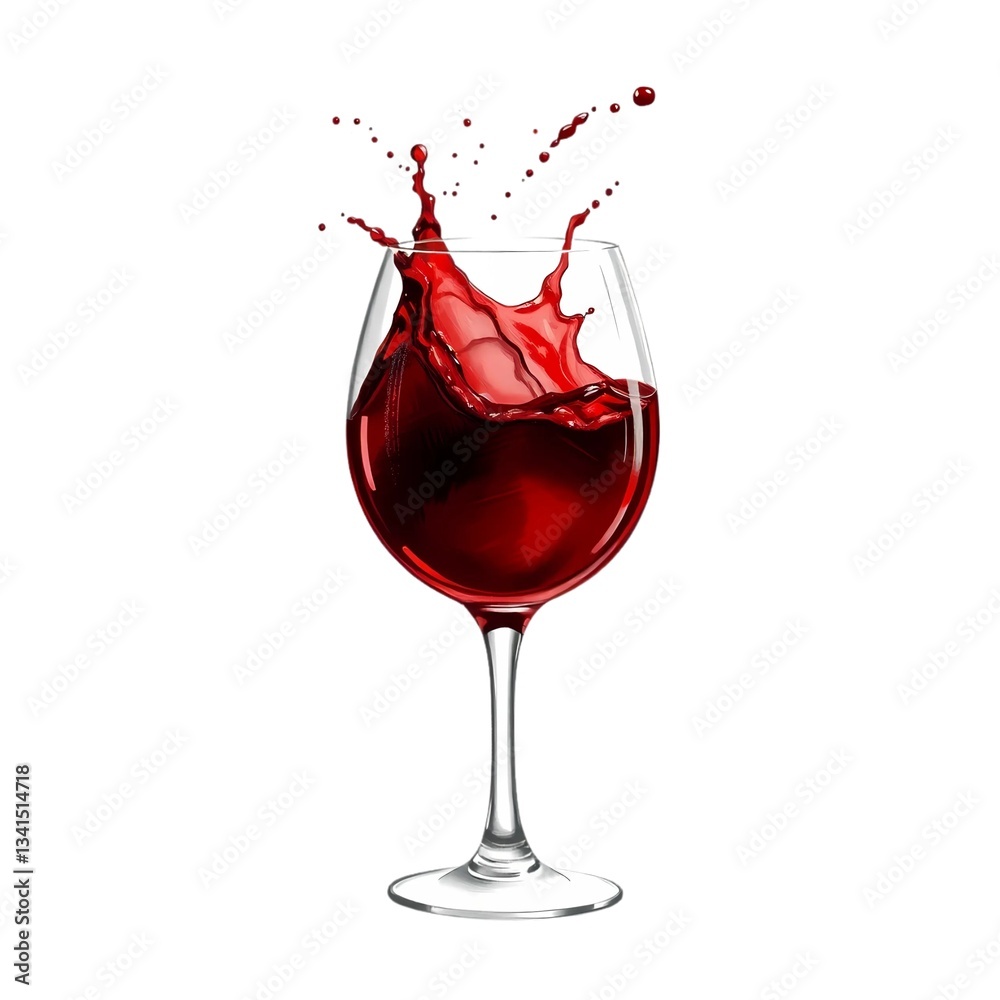 Fototapeta premium red wine pouring into glass