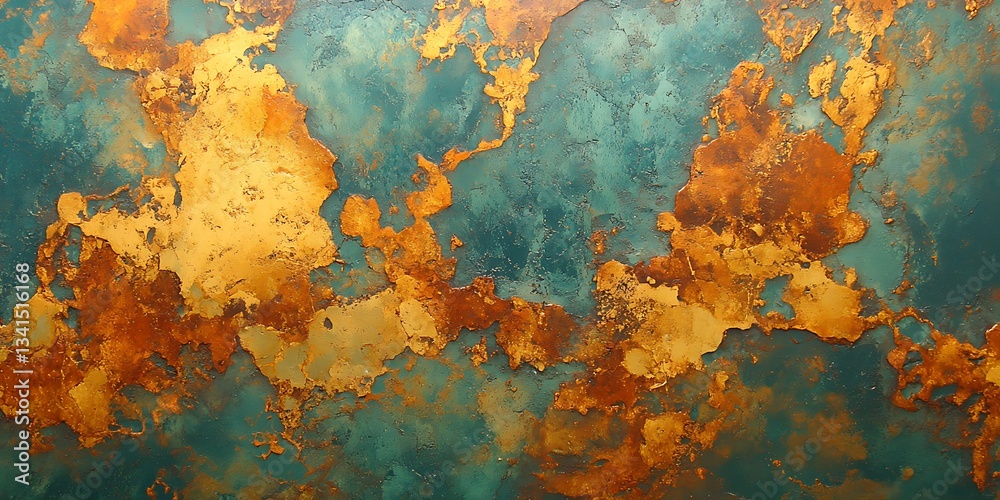 Teal and gold abstract texture Teal and gold abstract texture