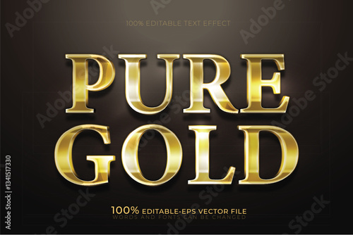 pure gold text editable font