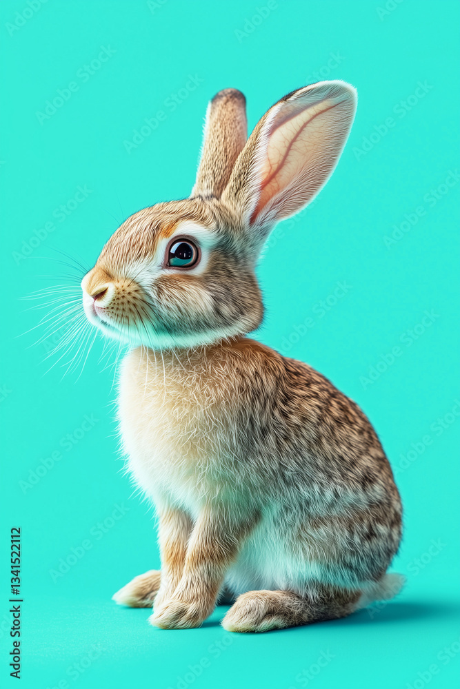 Rabbit isolated on a solid color background Rabbit isolated on a solid color background