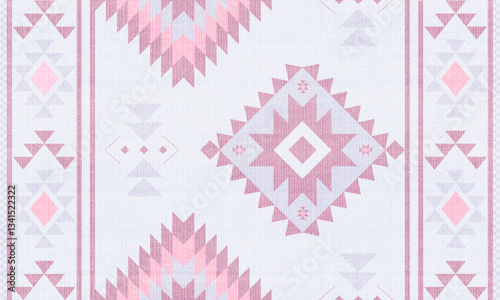 Nevajo tribal vector pattern. Native American ornament. Southwestern ethnic decor. Boho geometric ornament. Vector seamless pattern. Mexican blanket. Carpet. Woven rug illustration.