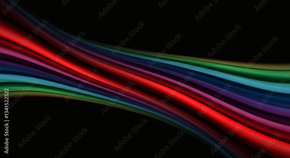 Dynamic Wave Background with Flowing Rainbow Colors on Dark Backdrop Dynamic Wave Background with Flowing Rainbow Colors on Dark Backdrop