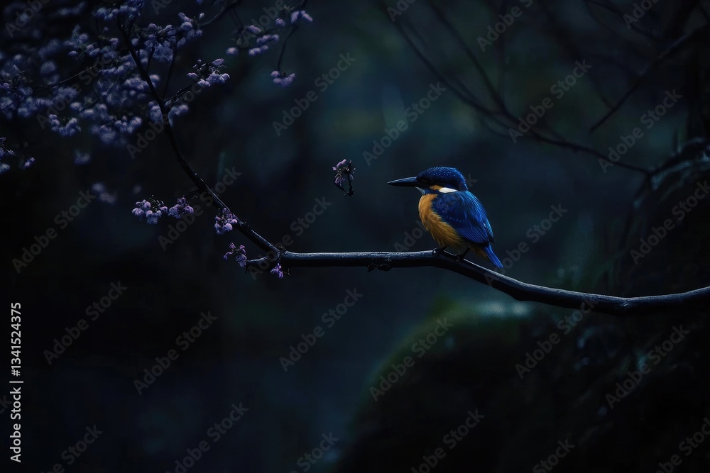 Fototapeta premium Kingfisher standing on a branch