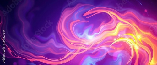 Abstract swirling plasma, vibrant hues, ethereal glow, glow, contemporary