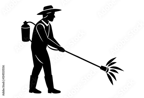 vector illustration of a gardener