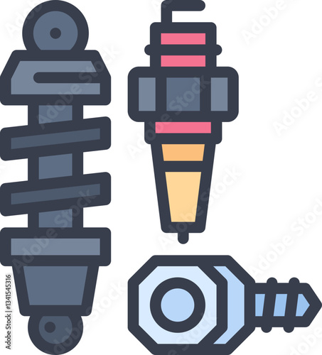 Car spare part icon