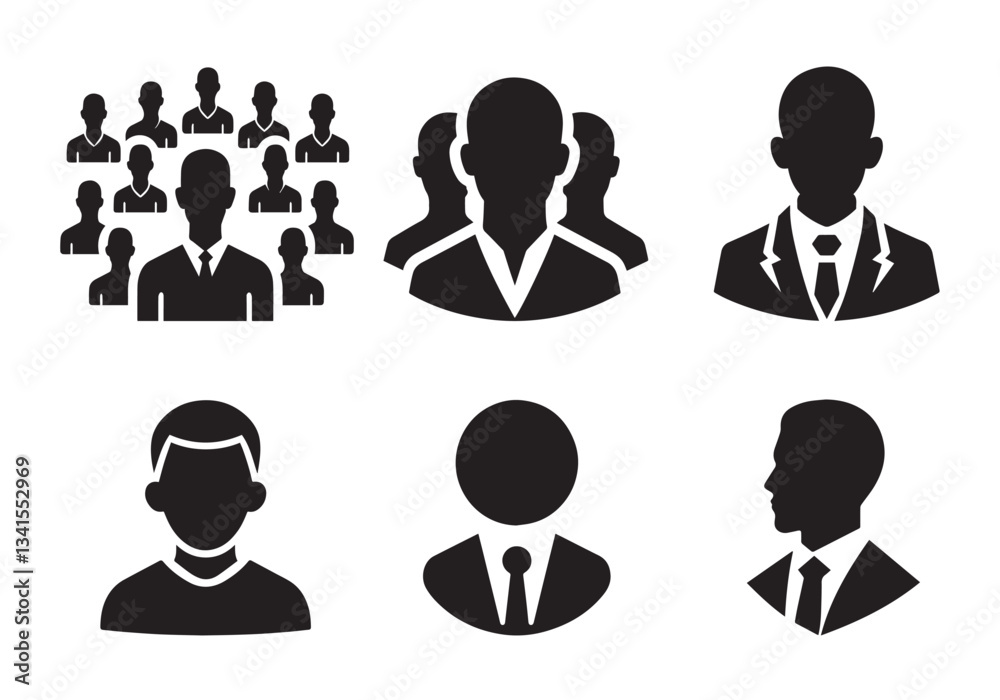 People Icon Set Stock Illustration People Icon Set Stock Illustration