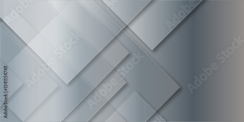 Modern luxury pattern of geometric white and gray color background, Elegant abstract background with grey lines with shadow. white paper transparent material in triangle technology and square shapes i