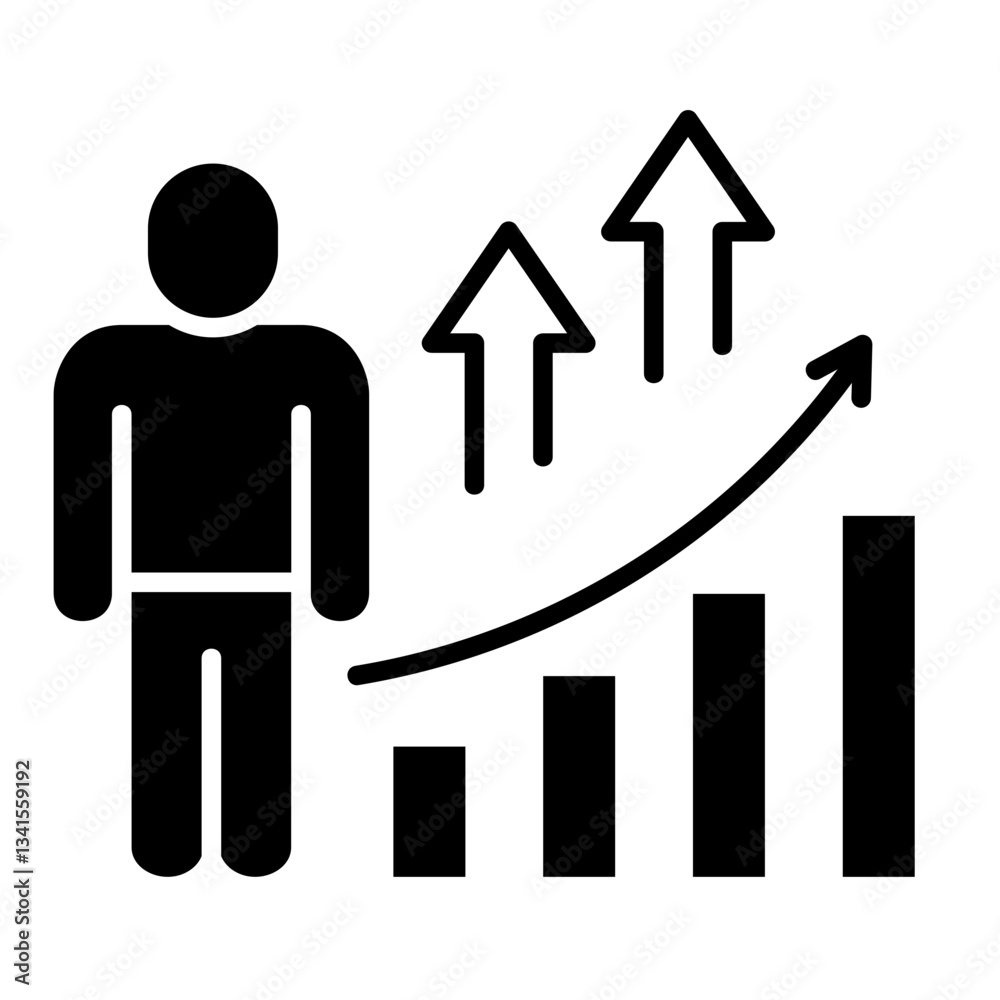 Employee Growth Icon Element For Design Employee Growth Icon Element For Design