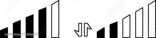 Signal Strength Comparison with Data Transfer Icon