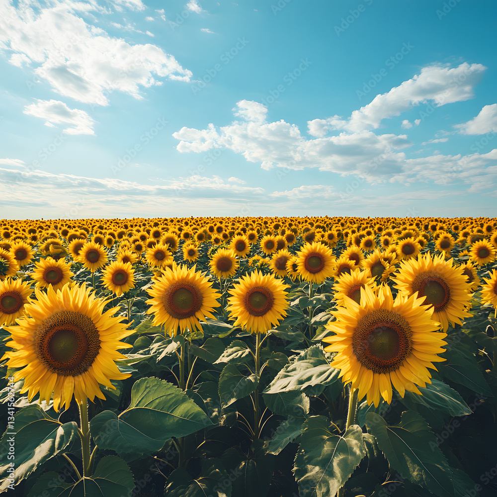 Fototapeta premium sunflowers in the field