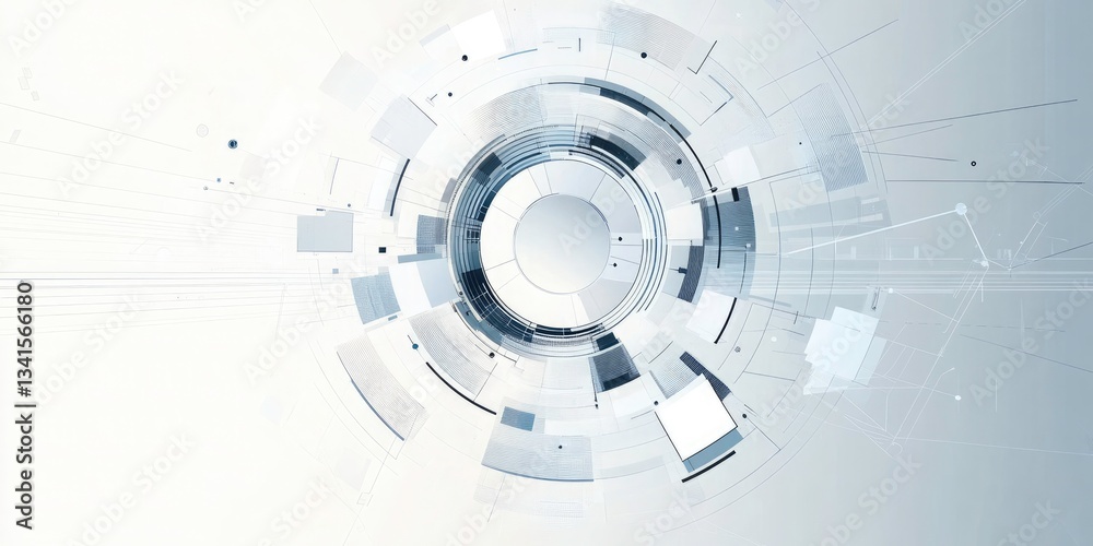 Obraz premium Abstract Technology Design Showing Interconnected Systems