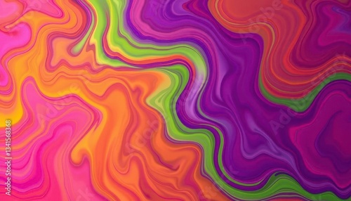 Fluid, swirling hues of vibrant color creating dynamic, energetic patterns, energy, ripple