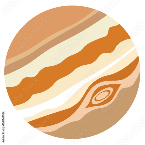 planet jupiter vector illustration image