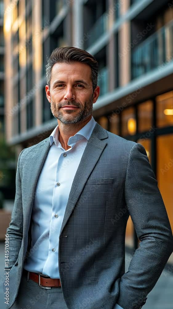 A confident real estate agent in a calm and friendly gesture. He standing at real estate ventures. A confident real estate agent in a calm and friendly gesture. He standing at real estate ventures.