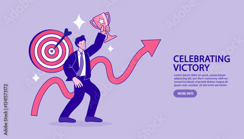 People pointing at giant target. Business opportunity concept. strategy or aiming. business targeting, aiming, focus. Hitting the target. Work problem resolution. Achieving the goal. Vector