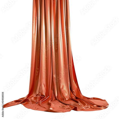 Wallpaper Mural Elegant draped fabric in rich orange tones Torontodigital.ca