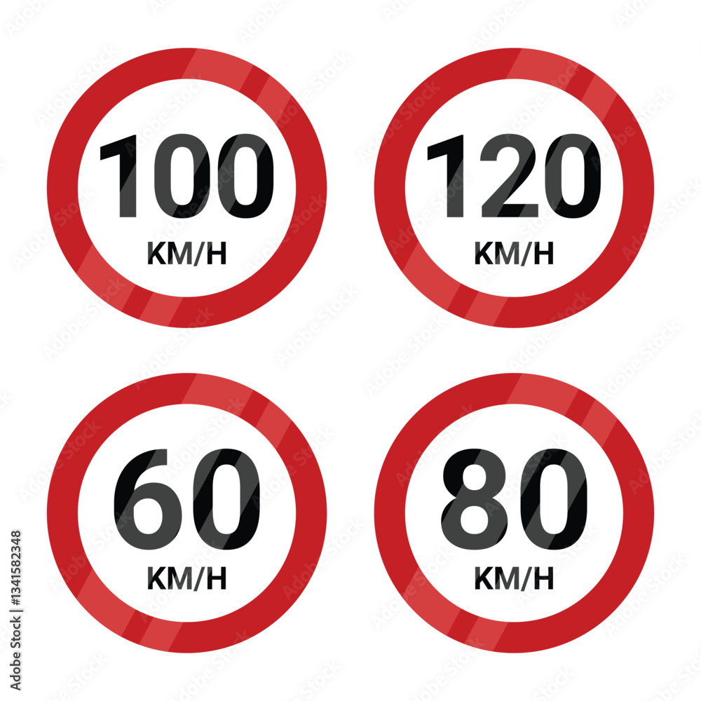 Speed Limit Traffic Sign Vector Illustration Speed Limit Traffic Sign Vector Illustration