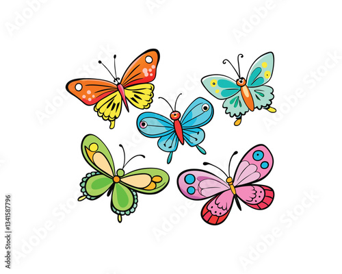 Colorful Butterfly Illustration for Kids