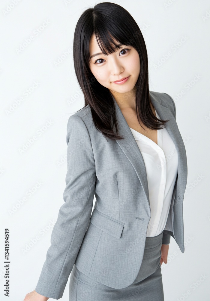 beautiful young asian woman wearing office wear or suit style like adorable coquettish expression model. profession secretary company icon beautiful young asian woman wearing office wear or suit style like adorable coquettish expression model. profession secretary company icon