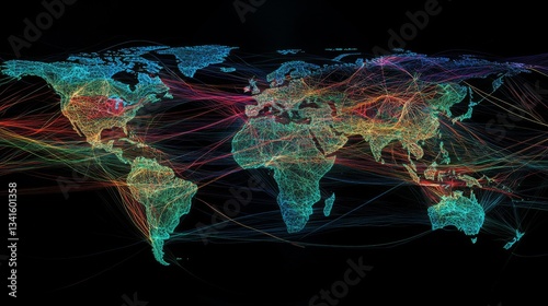 Colorful Global Network Visualization