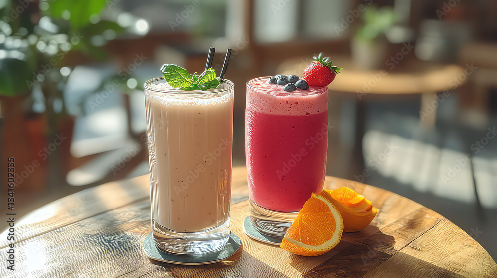 Refreshing Smoothie Drinks with Fresh Fruits Refreshing Smoothie Drinks with Fresh Fruits