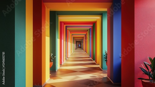 A hallway that pays homage to iconic architectural styles