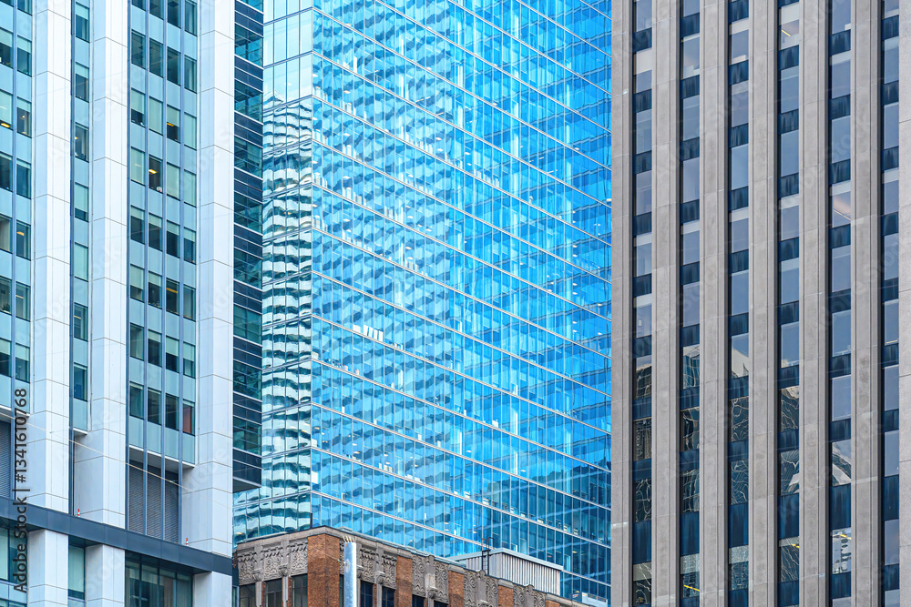 Obraz premium Abstract modern architectural features in the downtown district, Toronto, Canada