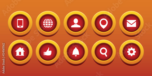 UI icons. Icons for a website or application. Large set of vector icons.