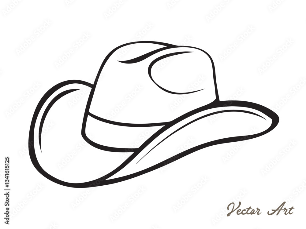 Cowboy Hat icon Vector illustration. Cowgirl Hat Silhouette. Cowboy Hat line art vector outline drawing Design Cowboy Hat icon Vector illustration. Cowgirl Hat Silhouette. Cowboy Hat line art vector outline drawing Design
