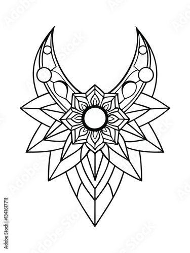 Neck renaissance ornament vector illustration