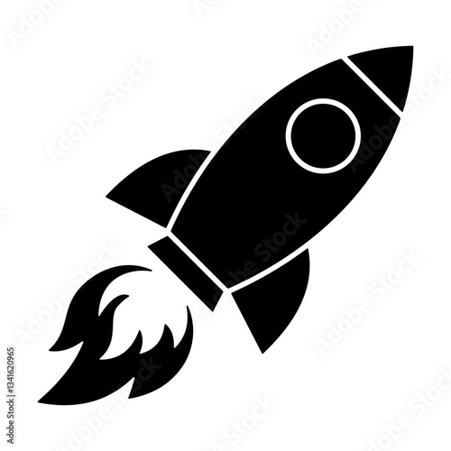 Rocket icon, rocket sign vector