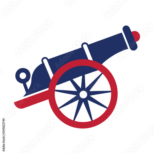 cannon from the revolutionary vector illustration