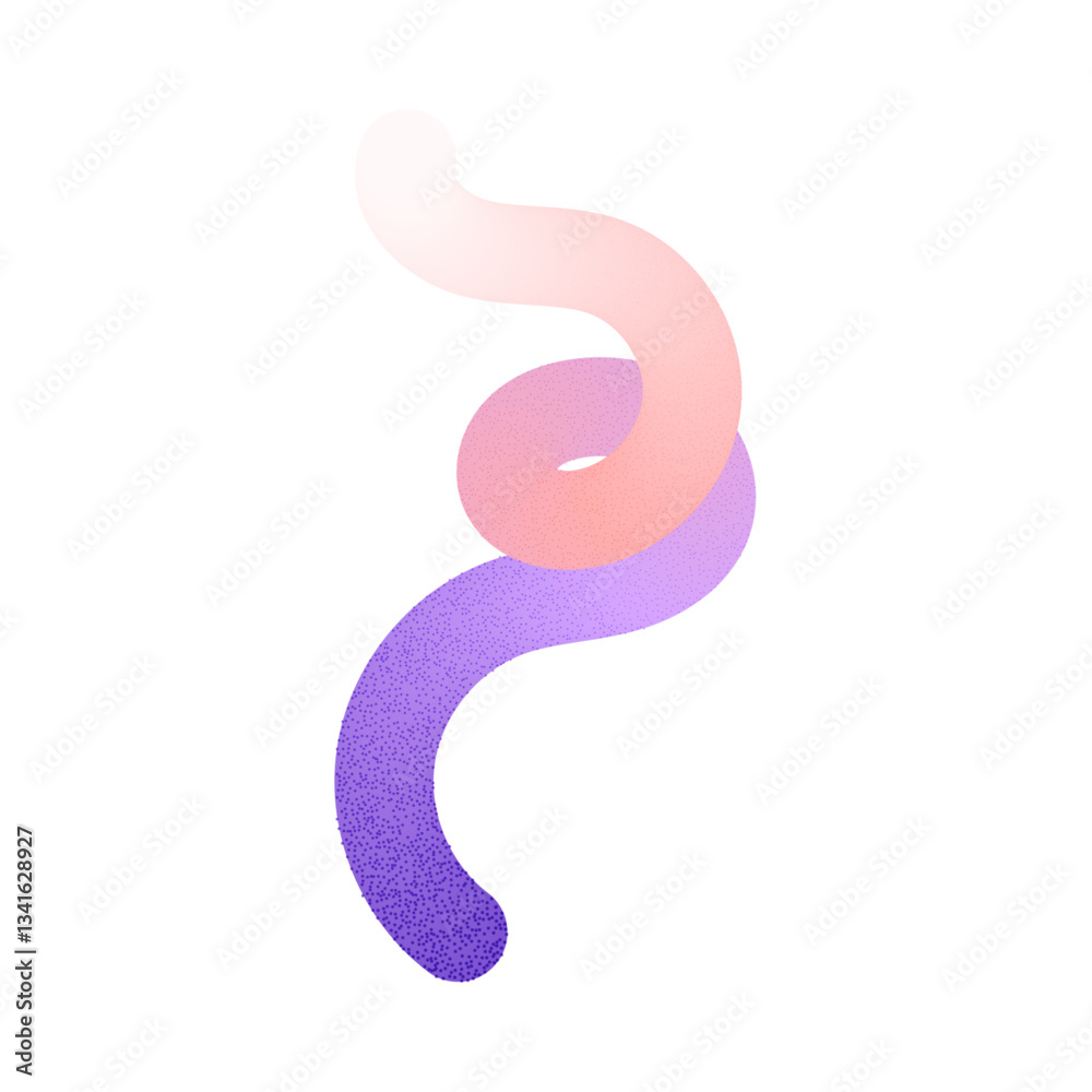 Abstract wavy gradient lines with fluid ribbon shapes, colorful squiggle pattern, geometric doodle elements in fun 3D design. Flat vector illustration isolated on white background. Abstract wavy gradient lines with fluid ribbon shapes, colorful squiggle pattern, geometric doodle elements in fun 3D design. Flat vector illustration isolated on white background.