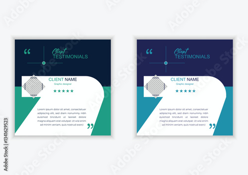 Simple client testimonial or customer feedback with rating star for website