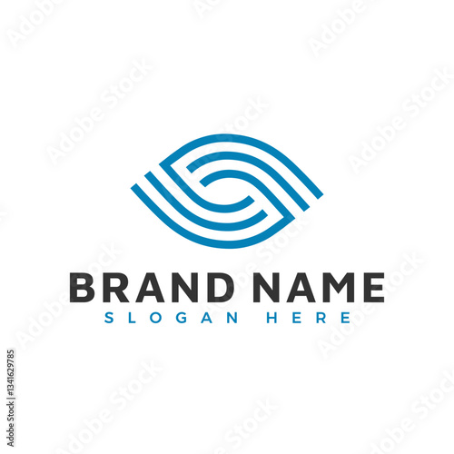 Abstract Eye Vision Logo. Seen Optical Logotype Design