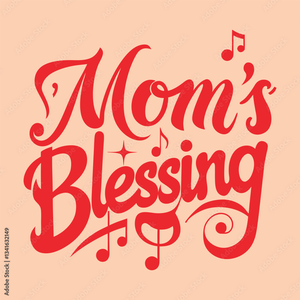 Fototapeta premium mother's day typography mom's blessing