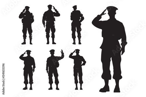Army Salute Silhouette Bundle – Military Soldier Clipart Set for Veterans, Memorials & Patriotic Designs

Soldier Saluting Silhouettes – Military Vector Set for T-Shirts, Posters, and Memorial Art