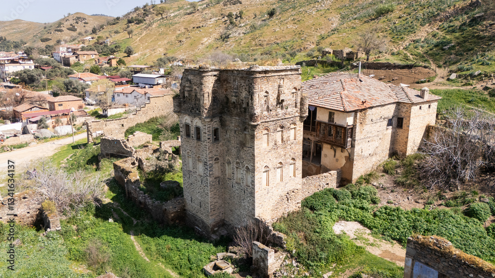 Arpaz Castle, locally known as Arpaz Kalesi, built in the first half of the 19th century by the local Bey (an Ottoman Lord) Hacı Hasan lies in Esenkoy, Nazili, Aydin in Turkey