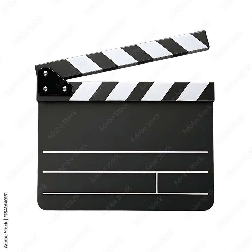 Fototapeta premium Classic movie clapperboard. Filmmaking, cinema, production.