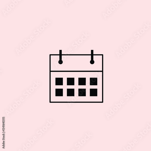 Calendar icon illustration. Flat design style eps10. Calendar symbol, can be used for ui design, brochures, pamphlets etc. Design element of calendar illustration for many purposes