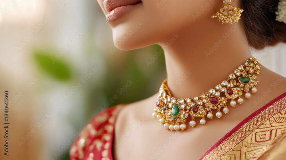 Φωτογραφία neck adorned with a stunning traditional necklace