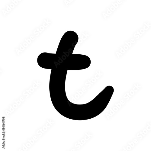 Hand-drawn t small letter icon
