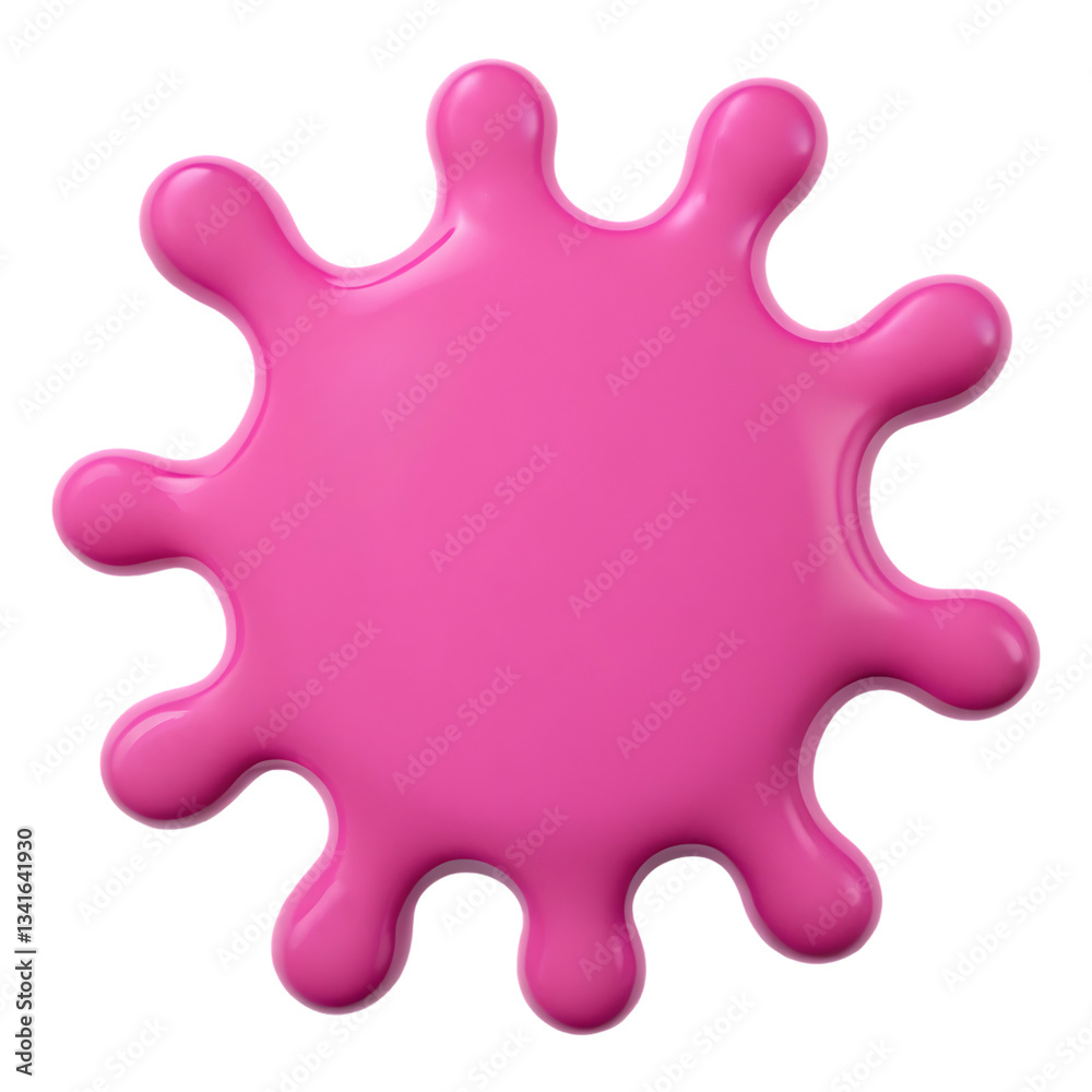 Pink blob, splash, splatter, 3D render Pink blob, splash, splatter, 3D render