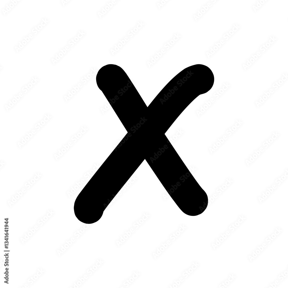Hand-drawn x small letter icon Hand-drawn x small letter icon